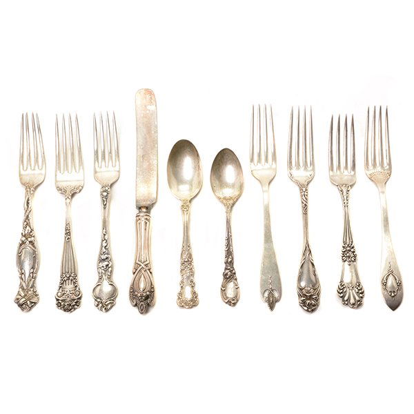 Eighteen American Art Nouveau Sterling Silver Flatwares (1 of 10)