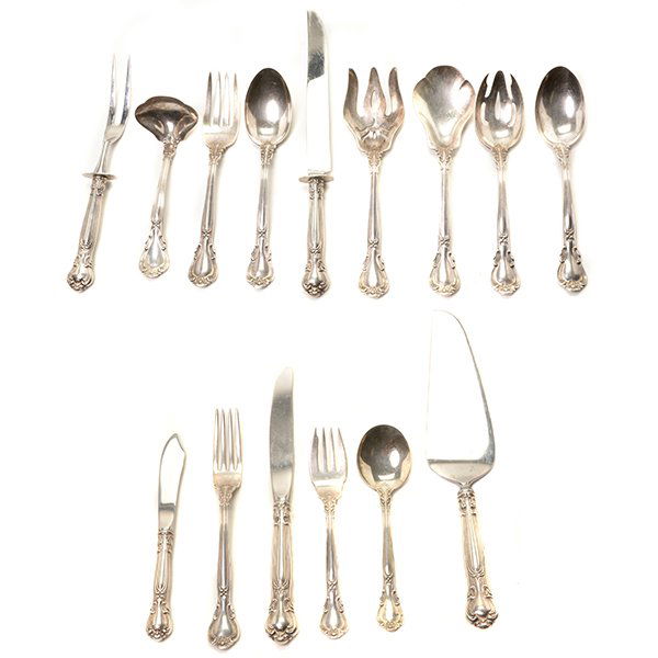 Set of Gorham Chantilly Sterling Silver Flatware (1 of 8)