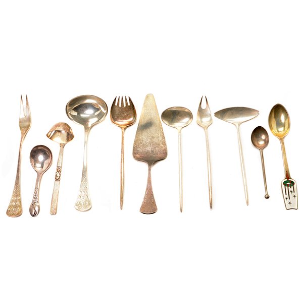 Collection of Danish and German Sterling Flatware (1 of 10)