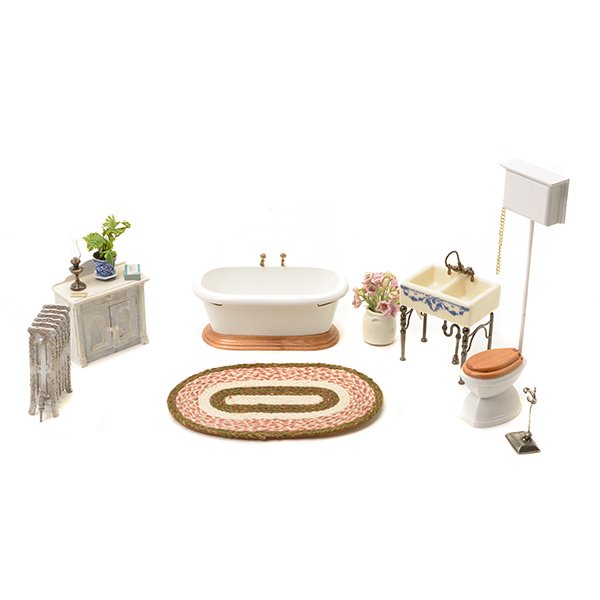 Collection of Miniature Bathroom Furnishings and (1 of 5)