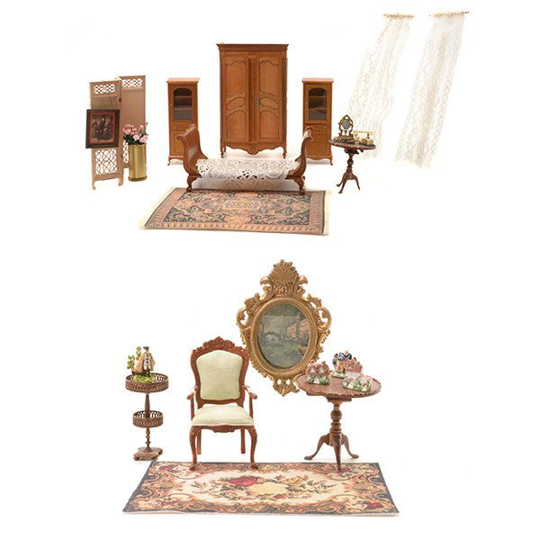 Collection of Miniature French Style Furnishings and (1 of 6)
