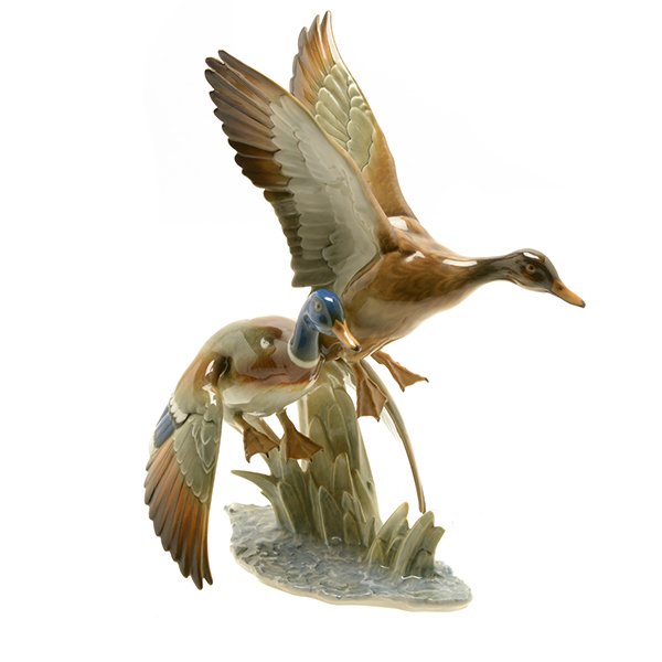 Hutschenreuther Porcelain Figural Group of Two Mallard (1 of 9)