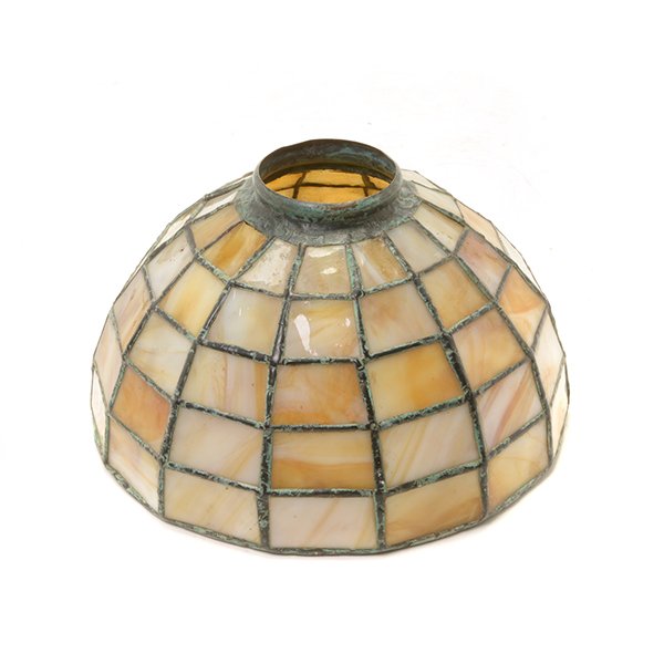 Miniature Handel Slag Glass Geometric Lamp Shade (1 of 3)