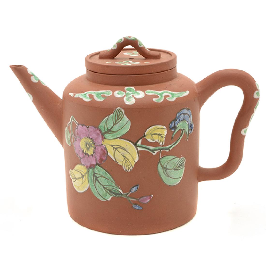 An Enameled Yixing Teapot, Republic Period (1 of 10)