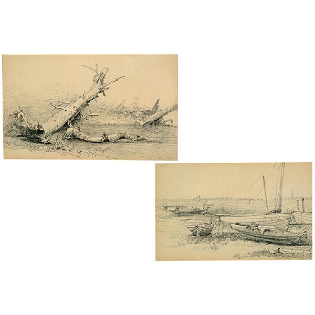 Hermann Herzog "Log on Beach" and "Washed up Boats" (1 of 10)