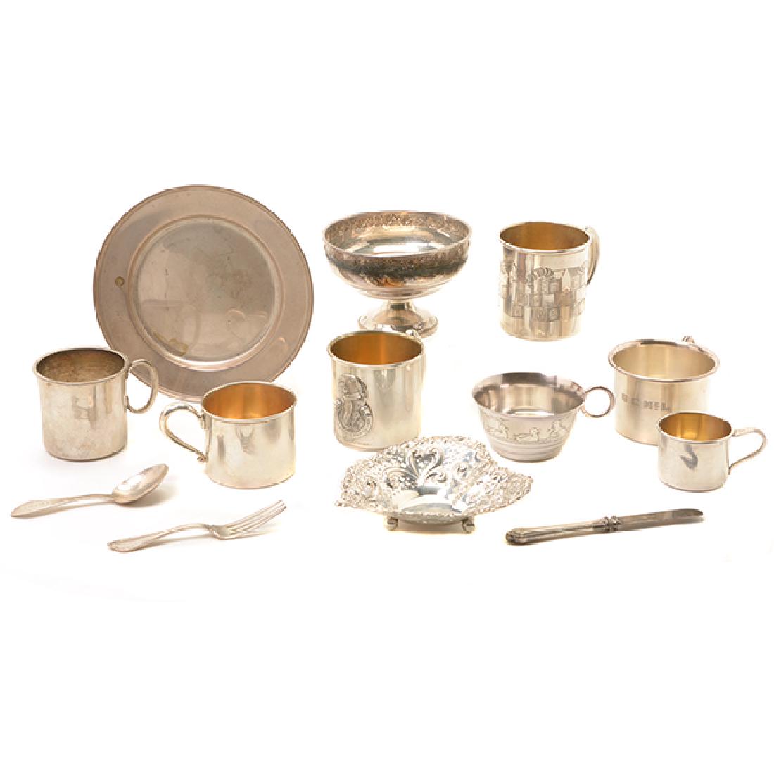 Collection of Sterling Silver Baby Cups and Child's (1 of 8)