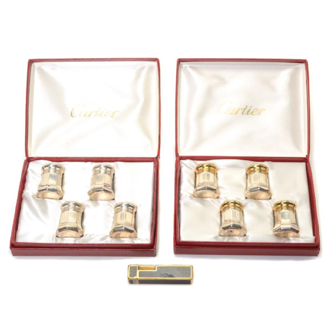 Cartier Lighter and Eight Sterling Silver Salt & Pepper (1 of 5)