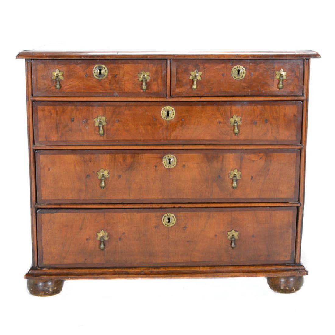 George II Walnut Chest of Drawers (1 of 5)