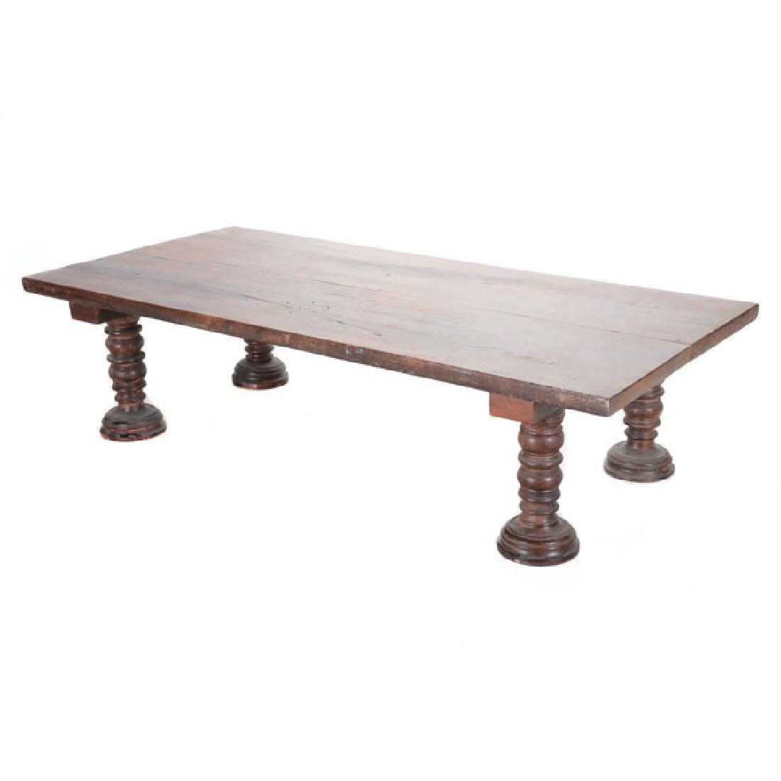 Anglo Indian Hardwood Table on Baluster Legs (1 of 4)