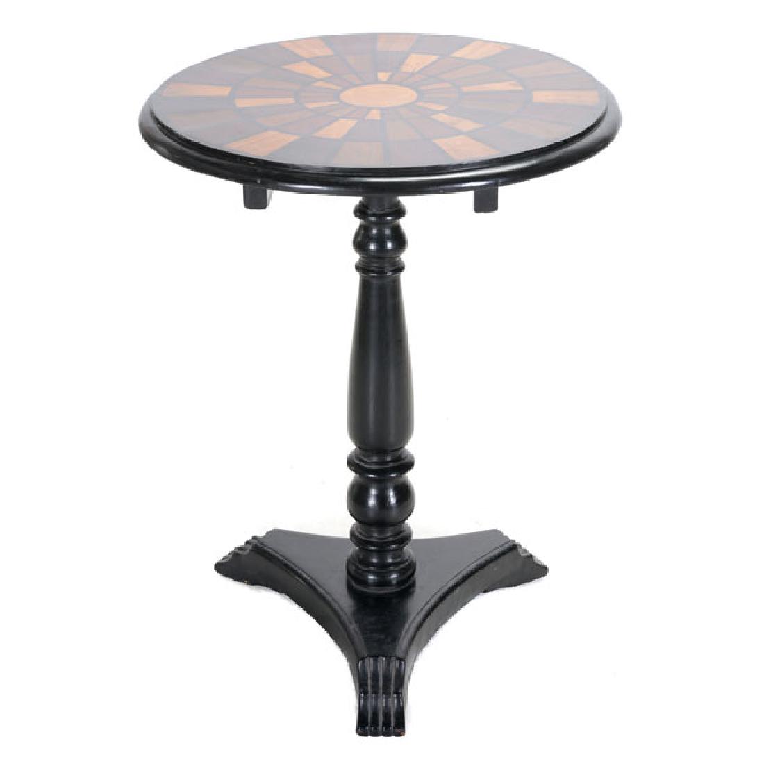 Ebonized Tilt Top Pedestal Table (1 of 4)