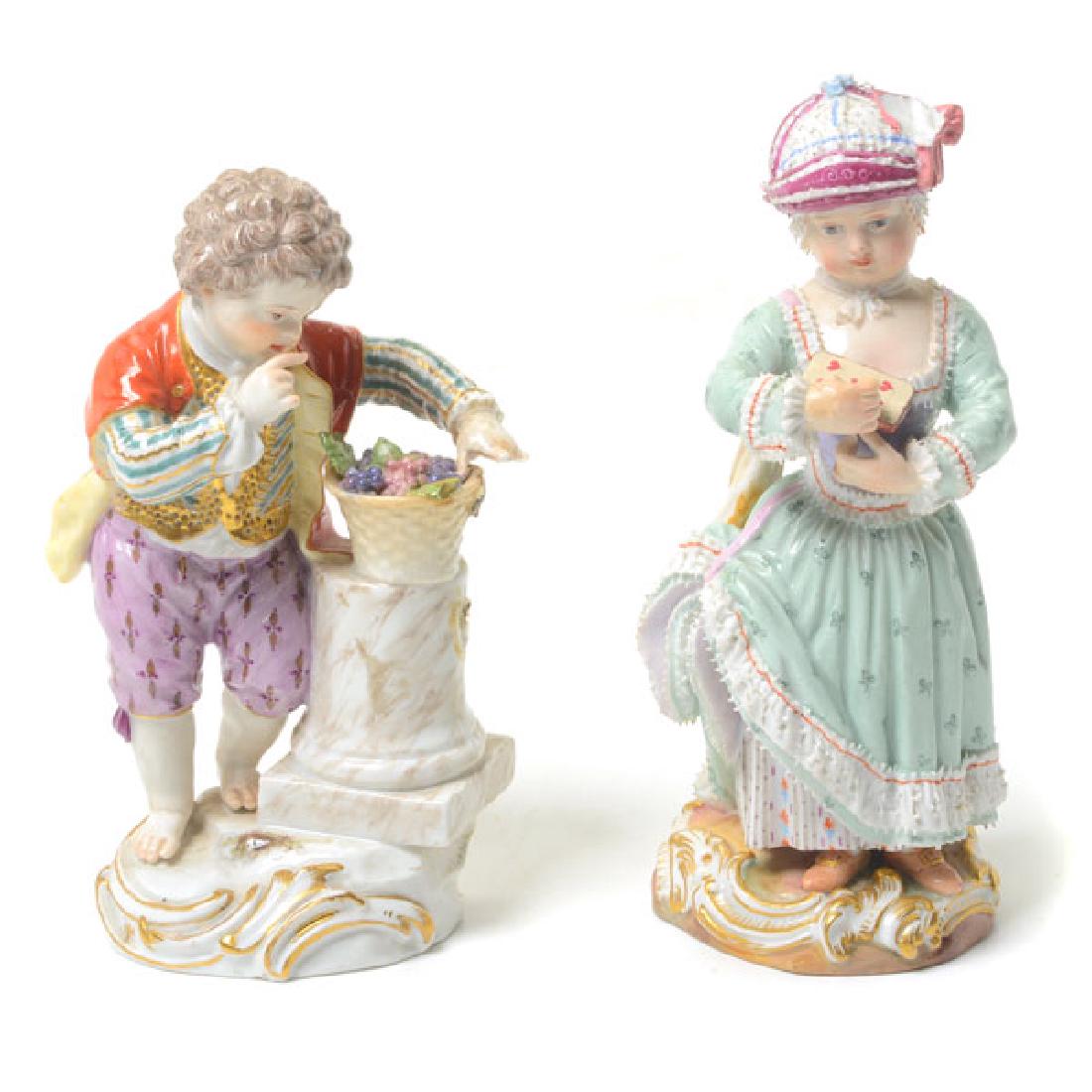 Two Meissen Porcelain Figures of Children (1 of 6)