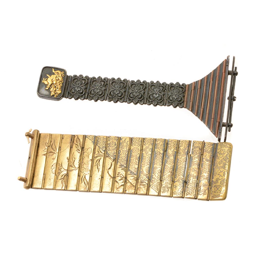 Two Metal Netsuke Applique Chains, Meiji Period (1 of 8)