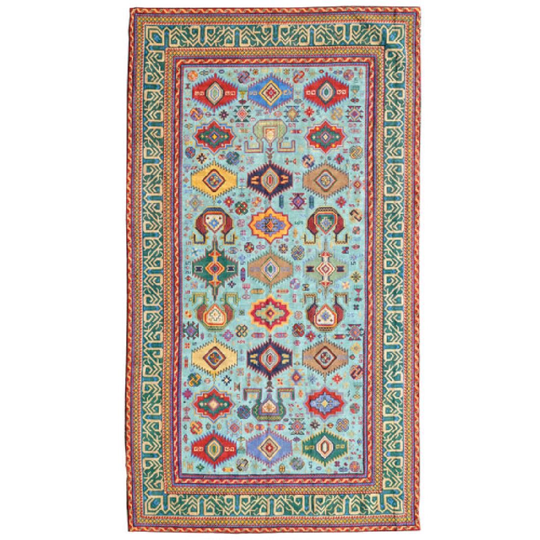 Kazak Souzani Needlework Rug: 4 feet 1 inch x 7 feet (1 of 4)