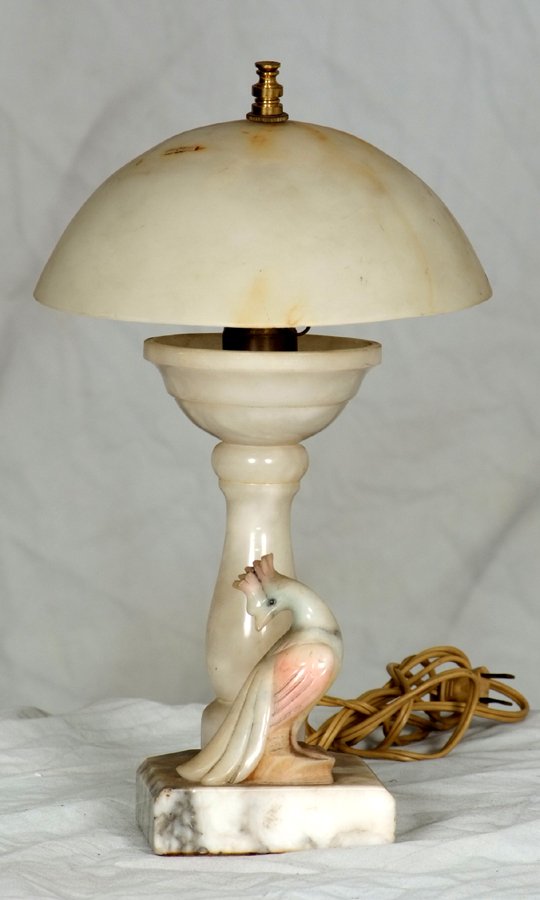Wonderful Antique Marble Lamp of Parrot 16"h x 8"w : Wonderful Antique Marble Lamp of Parrot 16"h x 8"w x 8"d