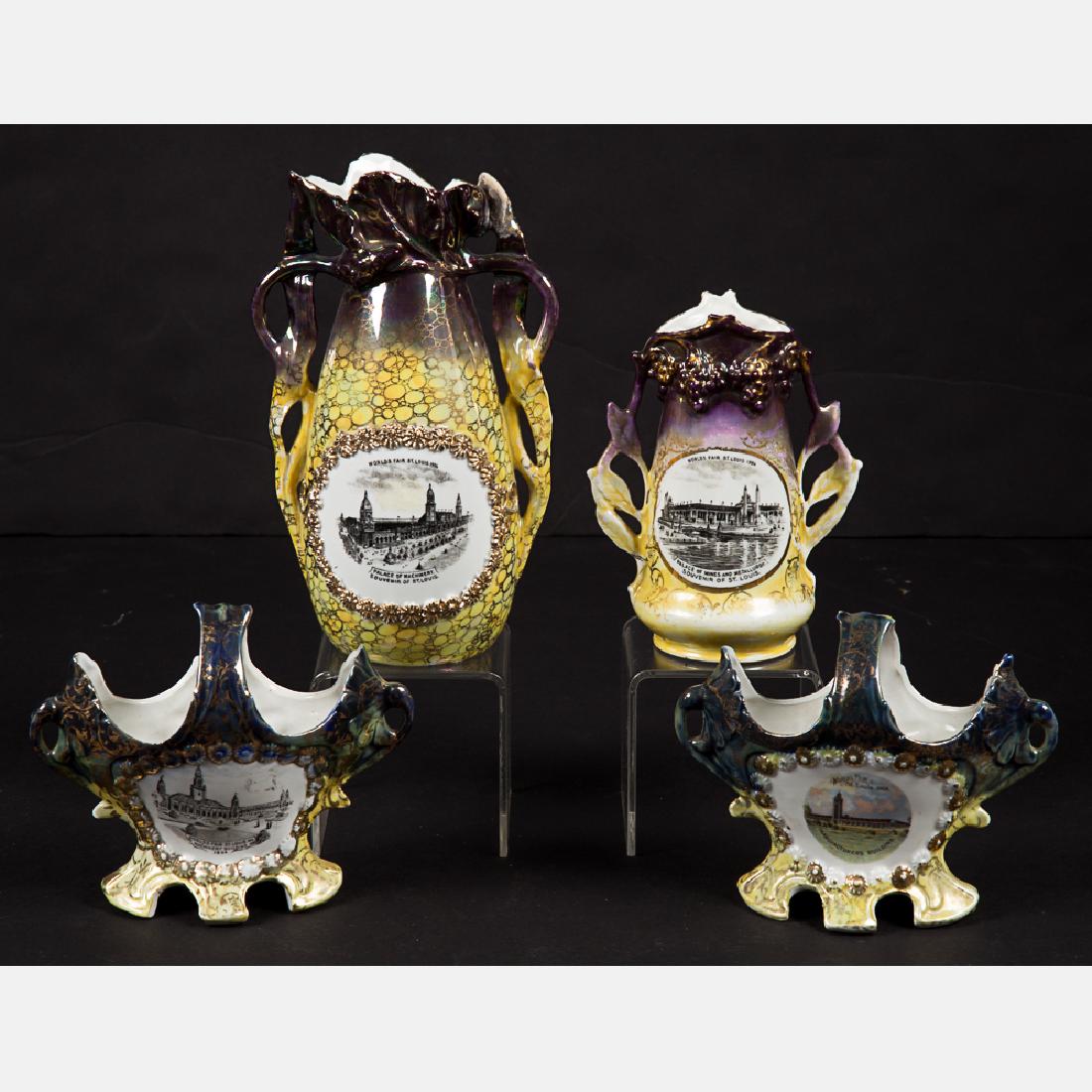 A Group of Four Porcelain Lustreware Decorative Items (1 of 9)