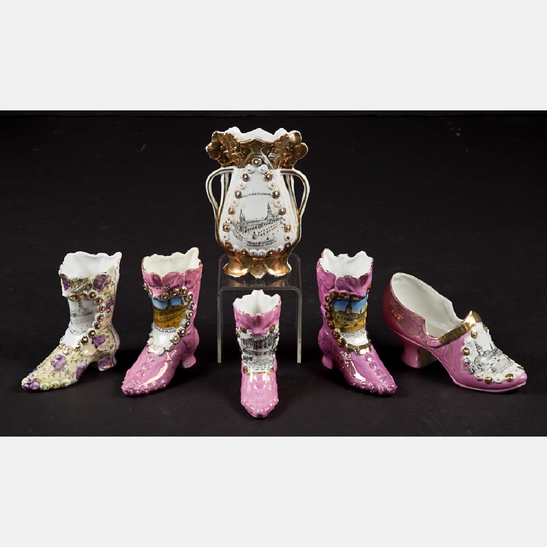 A Group of Six Porcelain Lustreware Decorative (1 of 5)