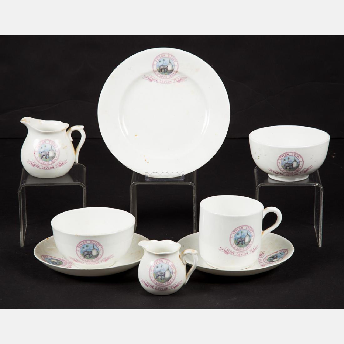 An Eight Piece Ceylon Court Porcelain Tea Set from the (1 of 6)
