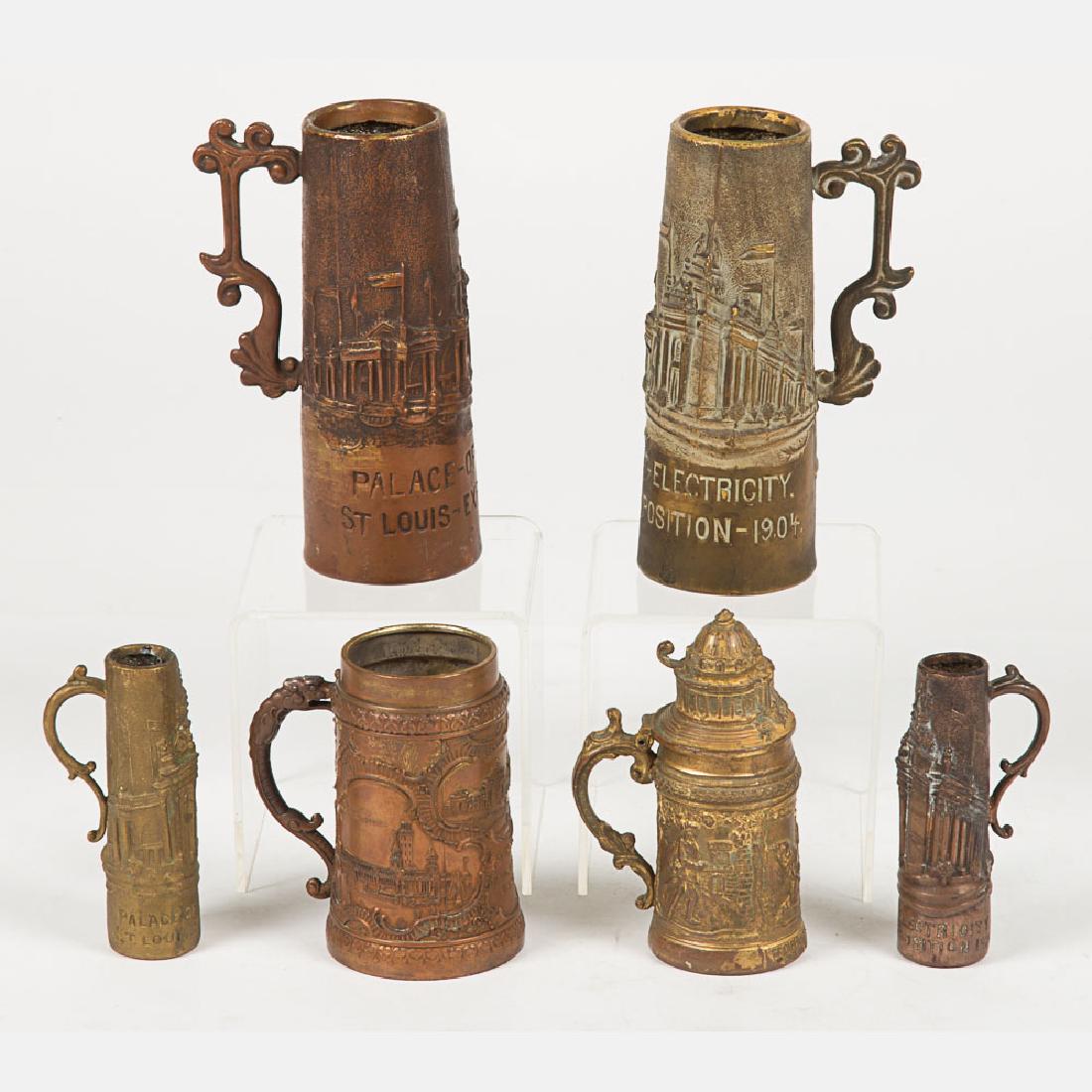 A Group of Six Base Metal Tankards and Steins from the (1 of 11)