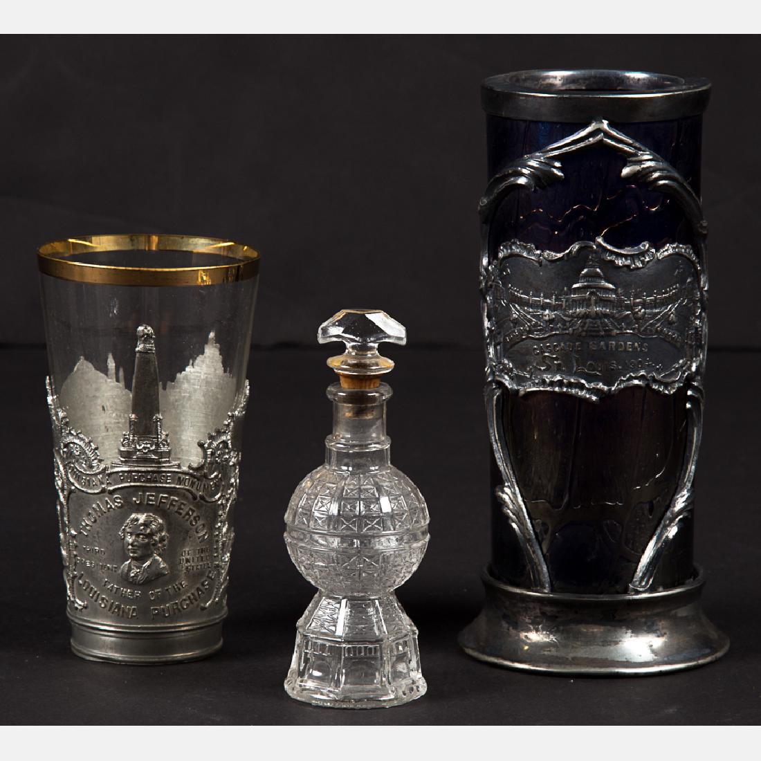 A Group of Three Glass and Metal Decorative and Serving (1 of 8)
