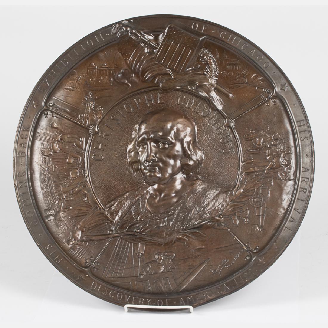 A Copper Souvenir Tray from the World's Fair Columbian (1 of 3)