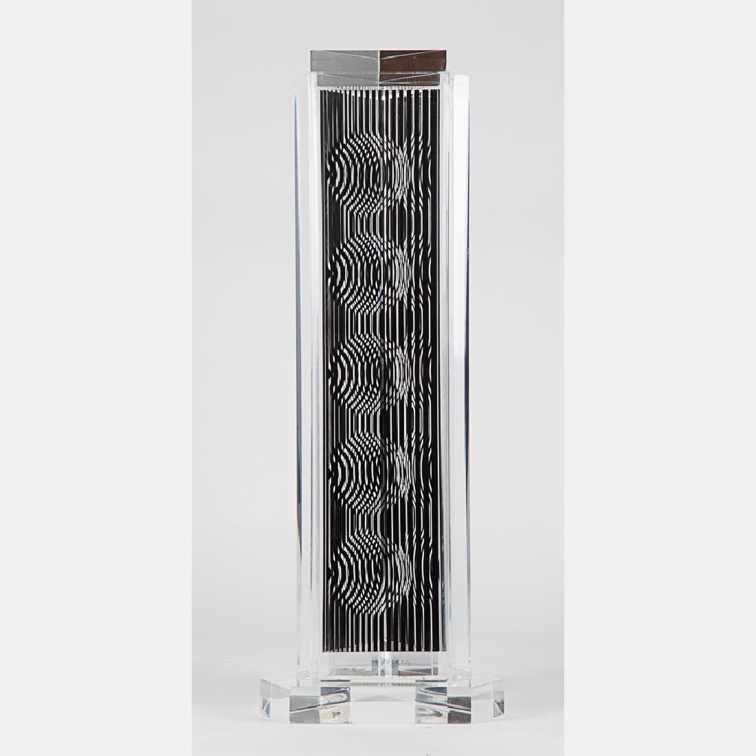 Victor Vasarely (1906-1997) Moire Tower, 1988, Perspex (1 of 4)