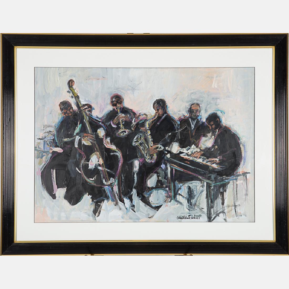 John Robert Fuller (20th Century) Jazz, Mixed media (1 of 2)