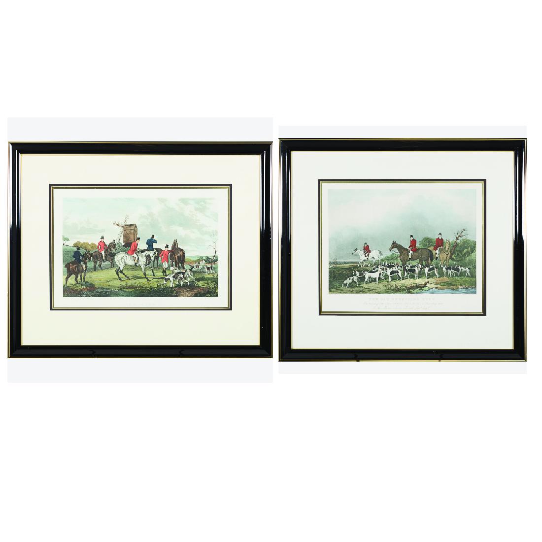 Two Hand Colored Engravings Depicting Hunting Scenes, (1 of 11)