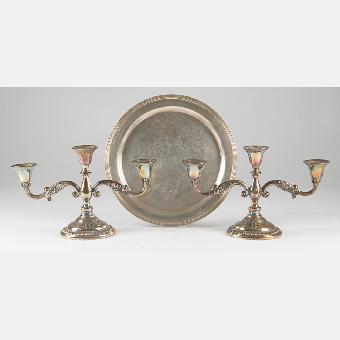 An R. Wallace & Sons Circular Sterling Silver Tray, (1 of 4)