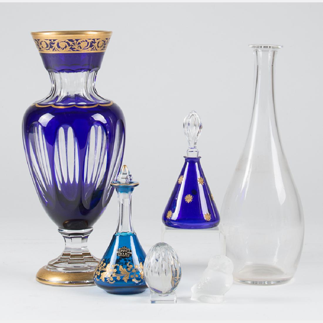 A Miscellaneous Collection of Six Crystal Serving and (1 of 6)