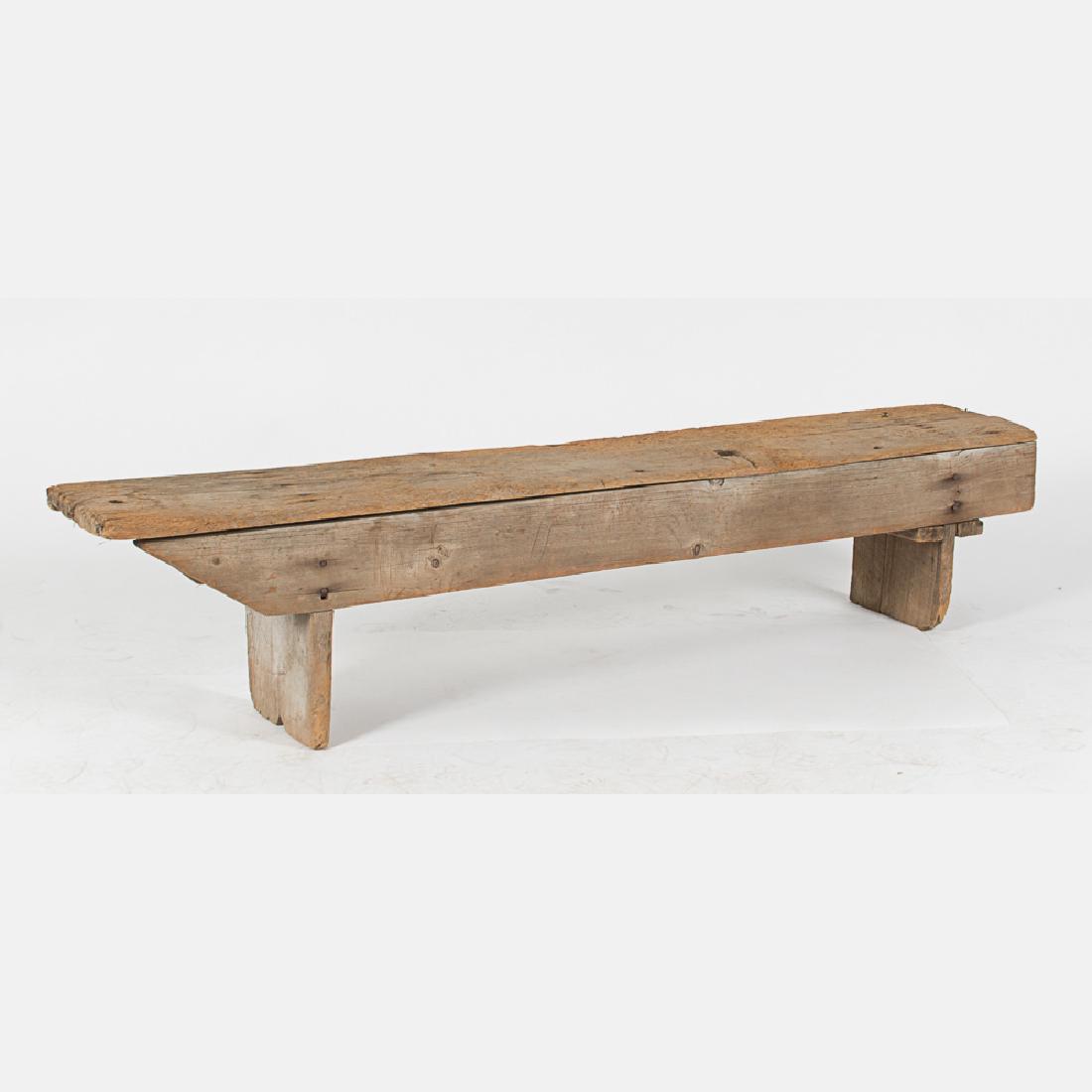 An American Rustic Pine Bench, 19th Century. (1 of 4)