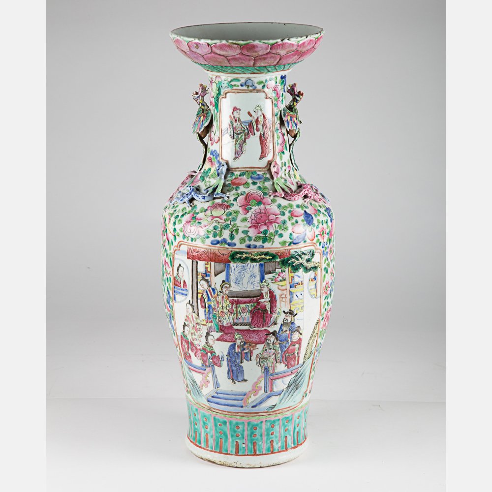 A Large Chinese Porcelain Famille Rose Vase, 19th/20th (1 of 4)