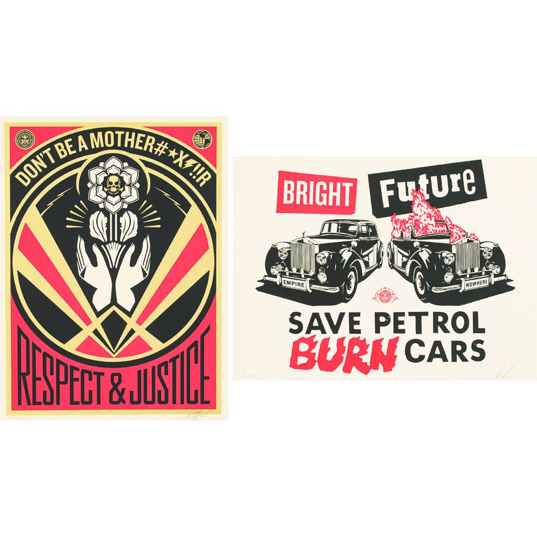 Shepard Fairey (b. 1970) 'Respect and Justice Don't Be (1 of 10)