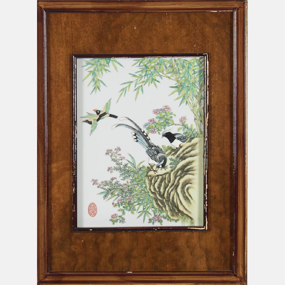 A Chinese Hand-Painted Porcelain Plaque, 19th/20th (1 of 4)