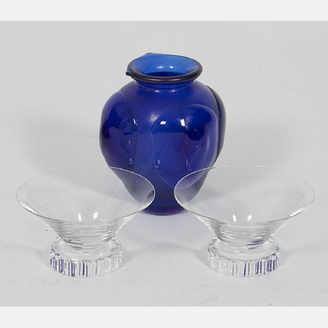 A Labino Blown Cobalt Glass Vase, 1967, (1 of 5)