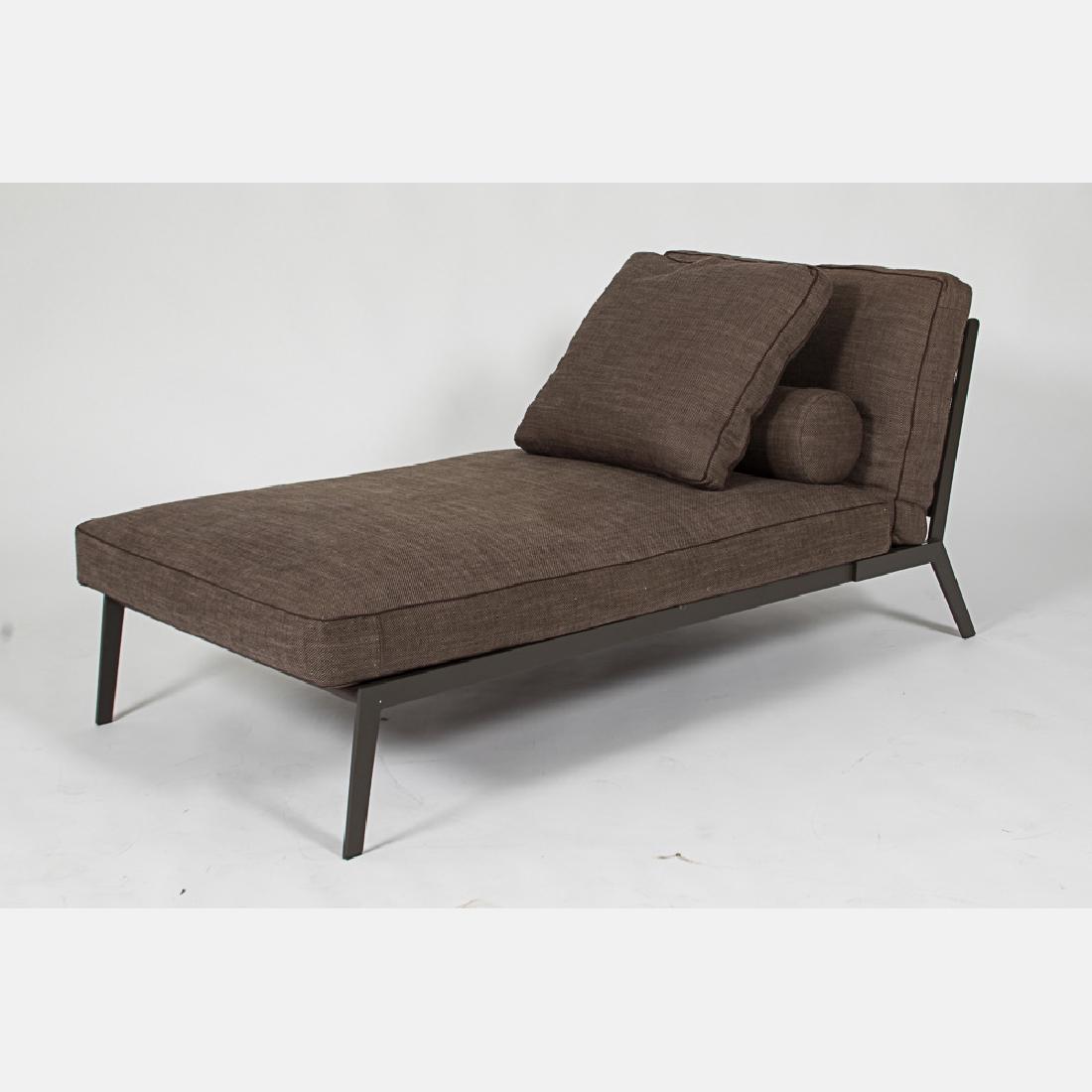 A Camerich Steel Chaise Lounge with Upholstered (1 of 5)