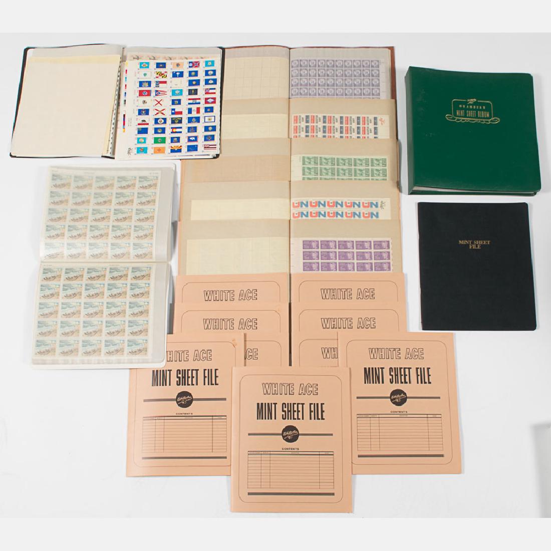 A Group of Sixteen Mint Files of US Stamp Sheets, (1 of 5)