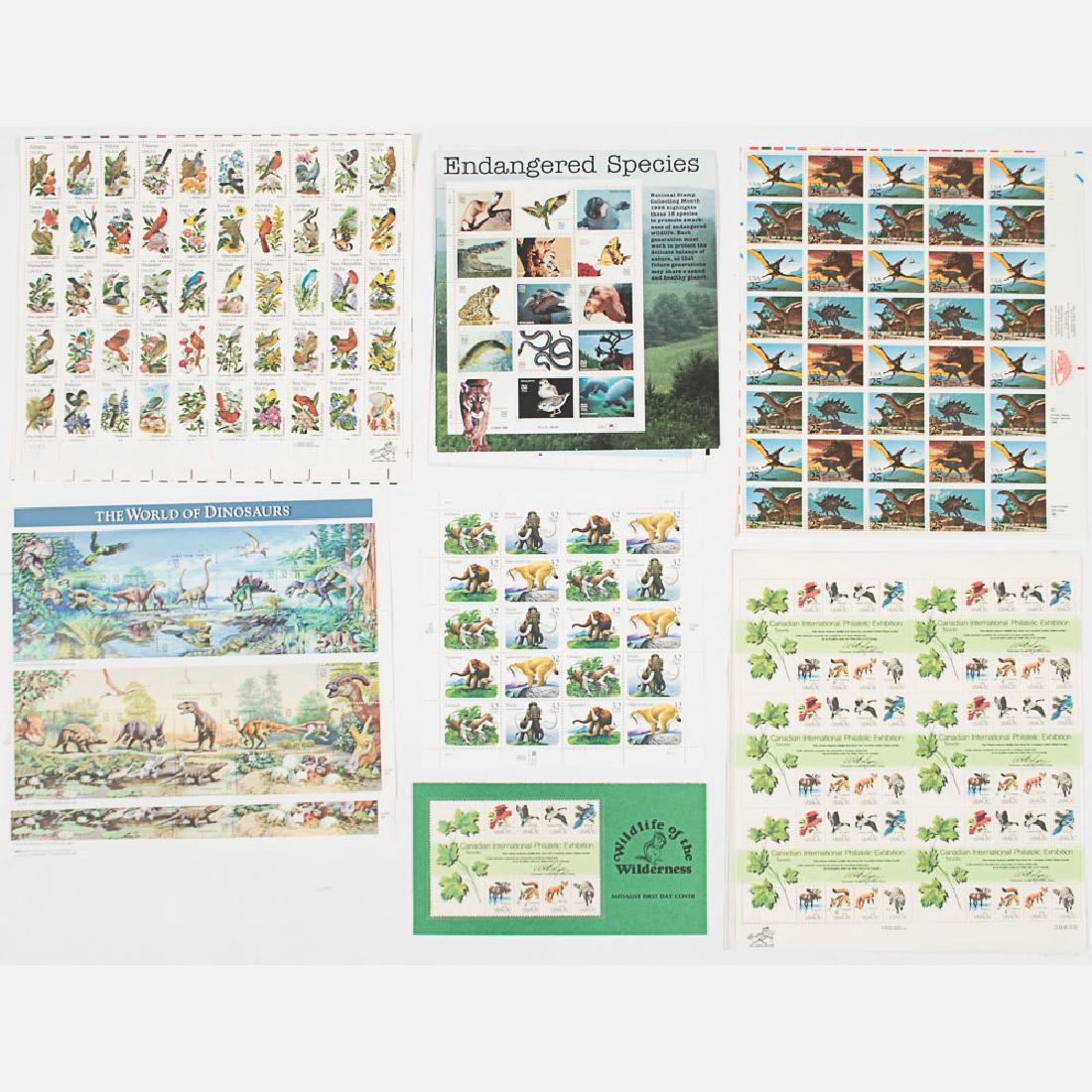 A Collection of US Postage Commemorative Sheets, (1 of 5)