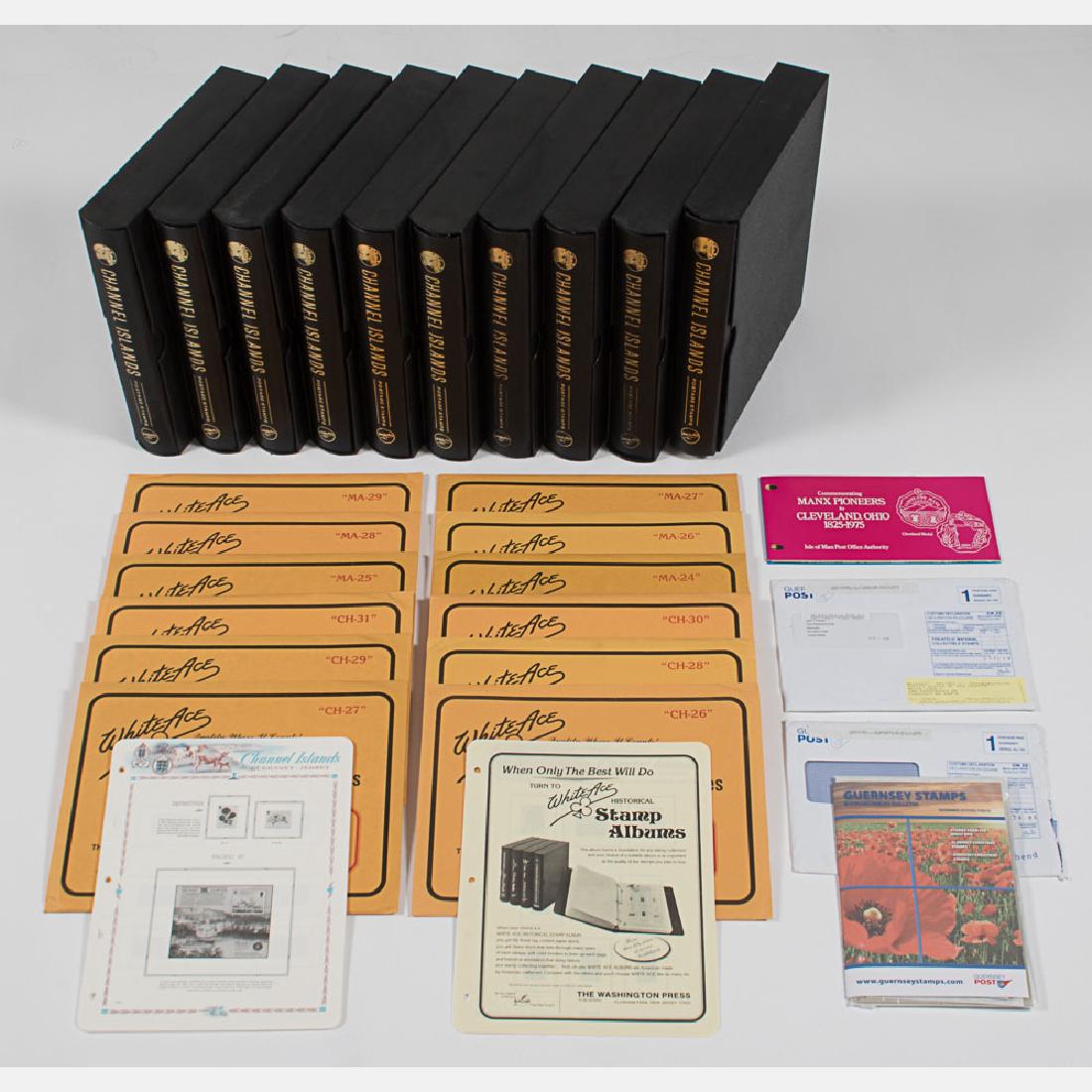 A Group of Eight White Ace Stamp Albums from the (1 of 6)