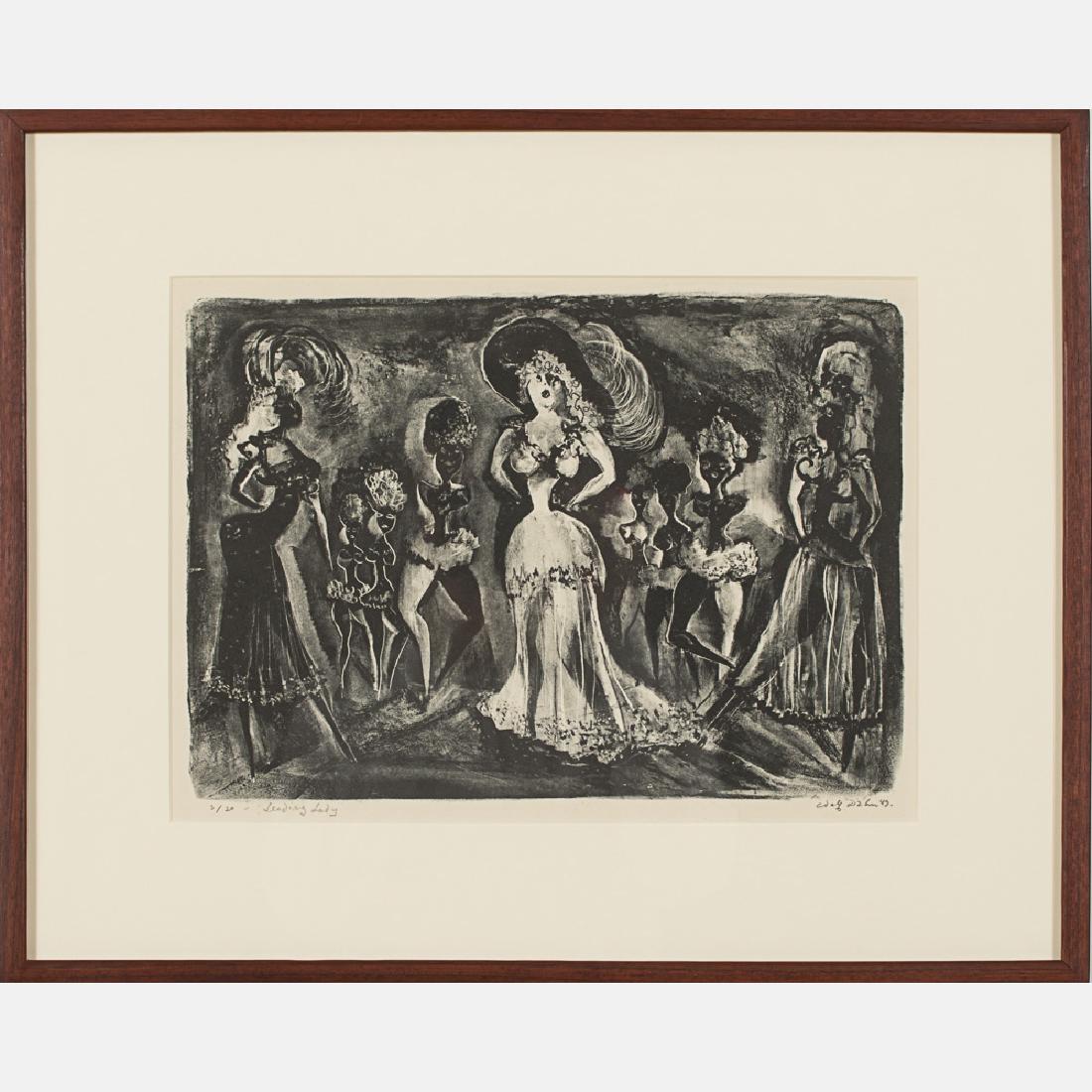 Adolf Dehn (1895-1968) Leading Lady, 1949, Lithograph, (1 of 4)