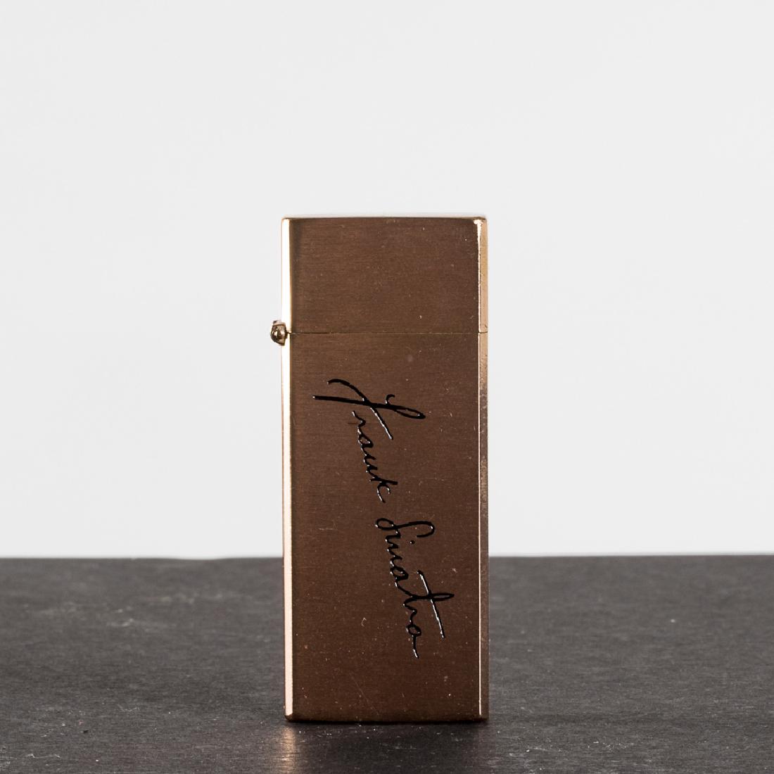 frank sinatra cigarette lighter A Gold Plated Frank Sinatra Gifted Cigarette Lighter By