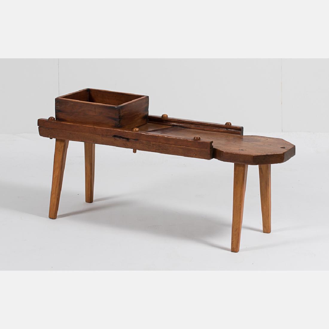 An American Oak Kraut Cutter, 19th Century. (1 of 4)