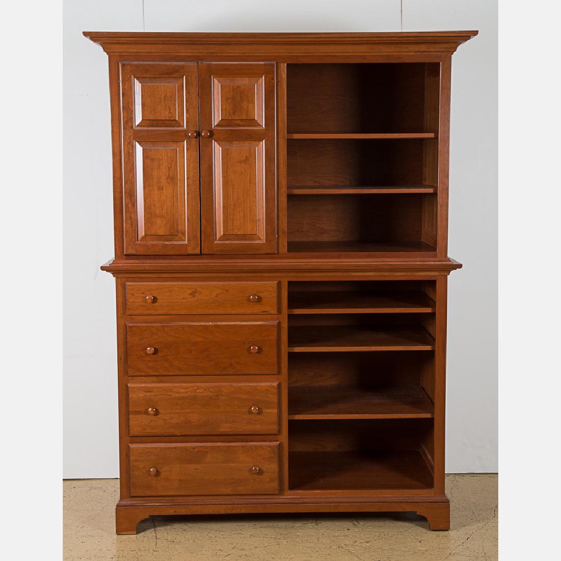 An American Cherry Cabinet and Chest of Drawers, 20th (1 of 4)