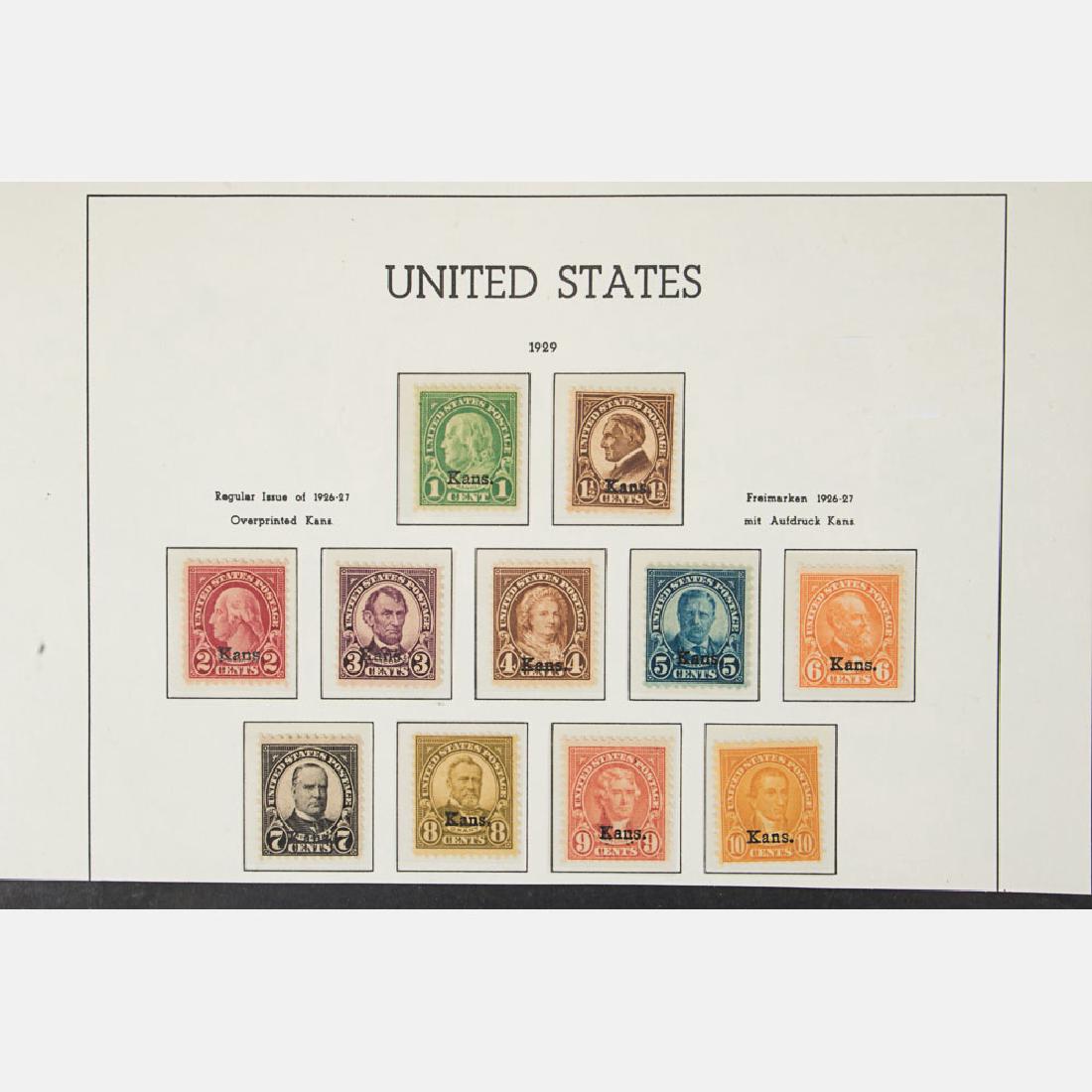 A 1929 Complete Set of Fourth Bureau Kansas Overprint (1 of 2)