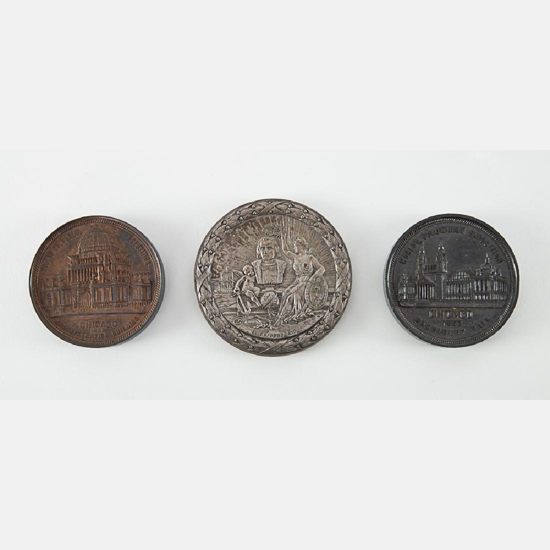 A Group of Three Souvenir Medallions in Various Metals (1 of 8)