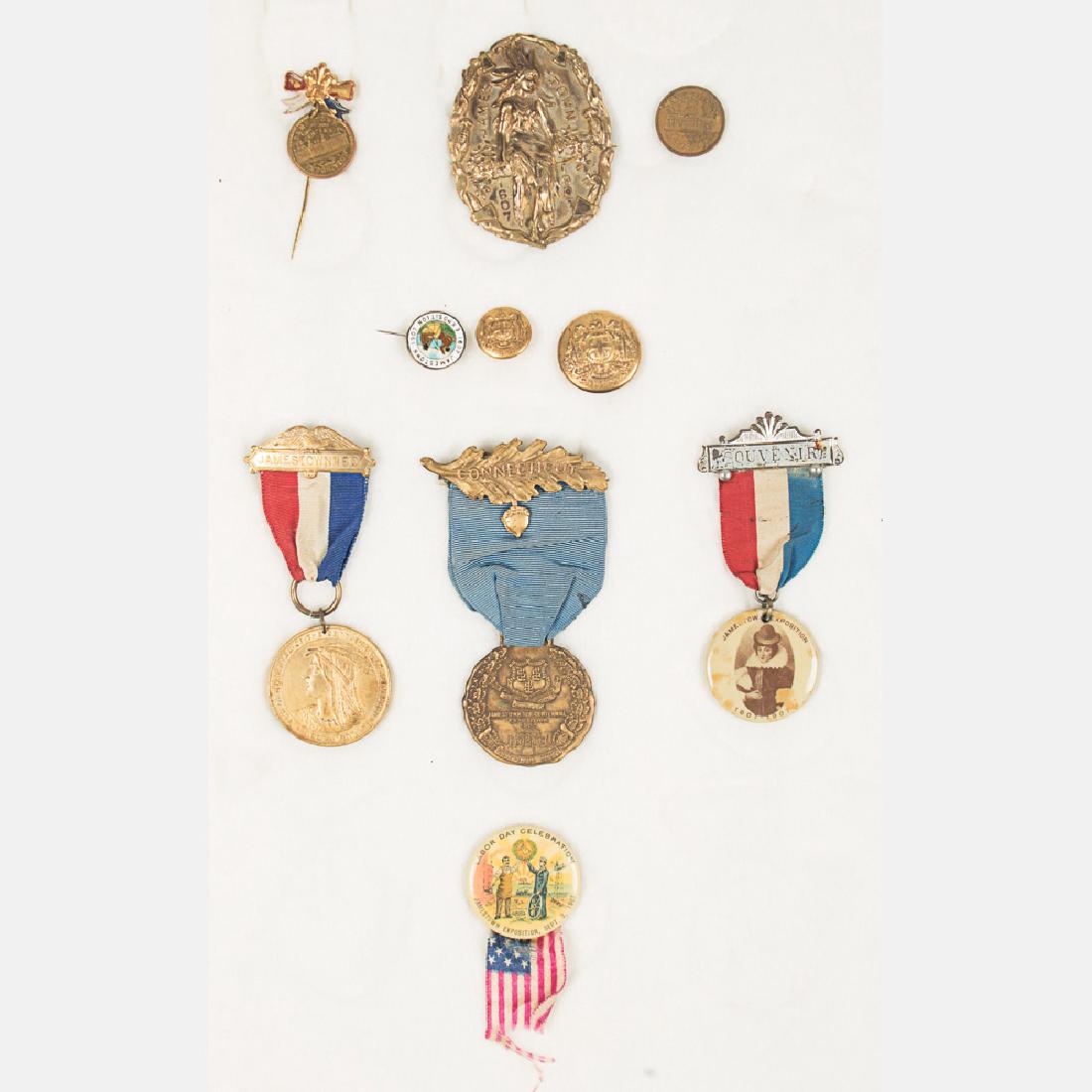 A Collection of Ten Metal and Celluloid Souvenirs from (1 of 10)