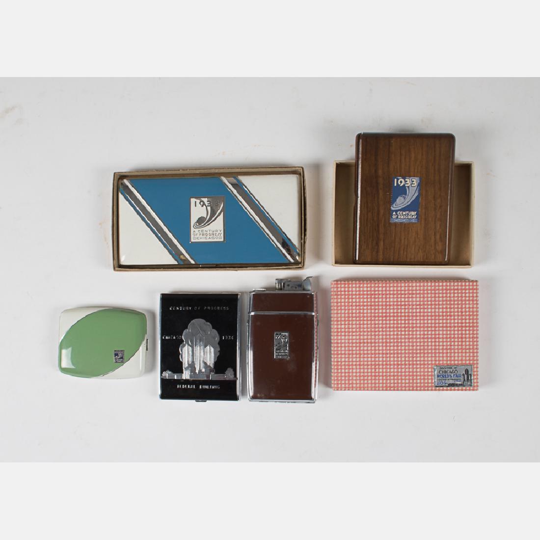 A Collection of Four Metal and Wood Cigarette Cases (1 of 14)