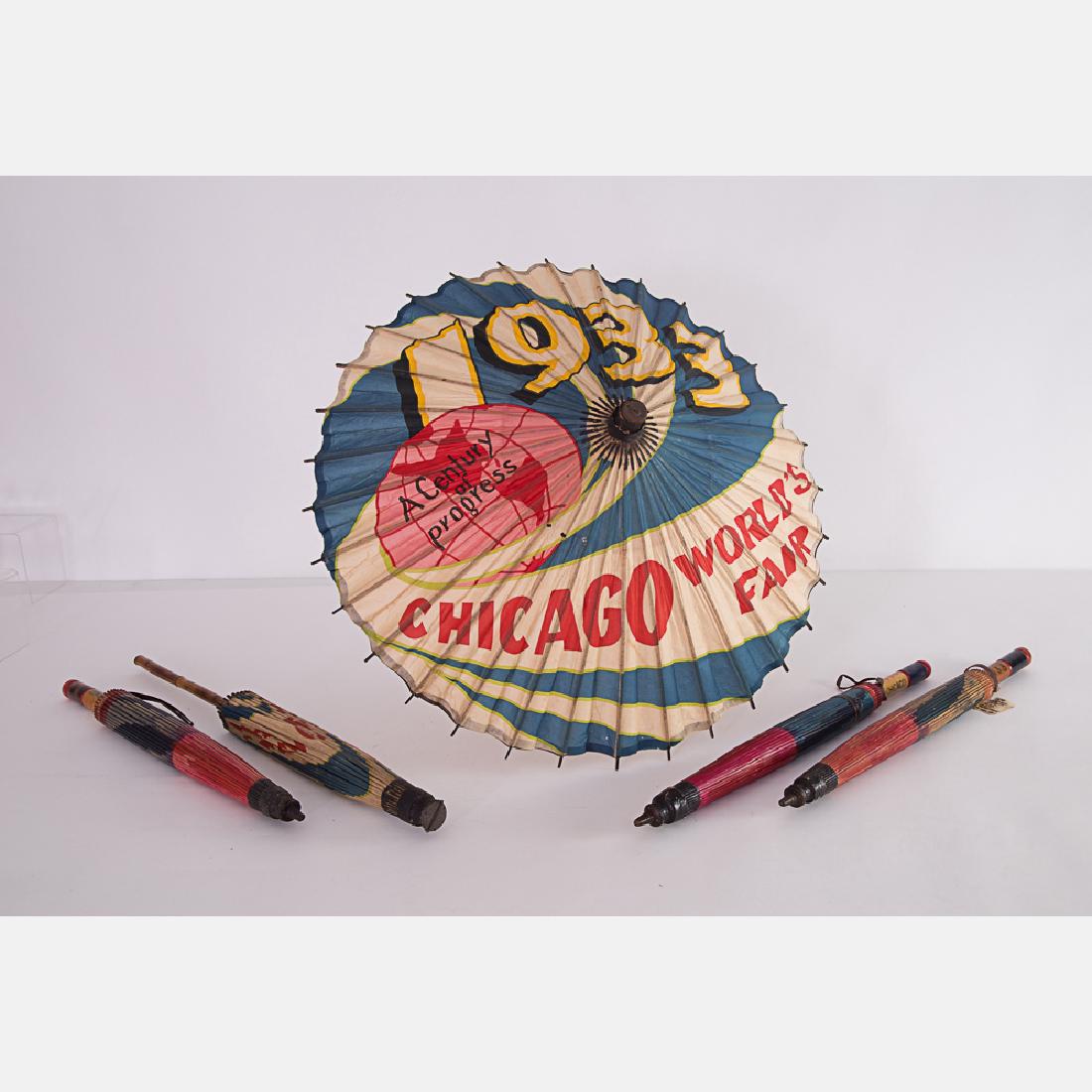 A Collection of Five Bamboo and Paper Construction (1 of 10)