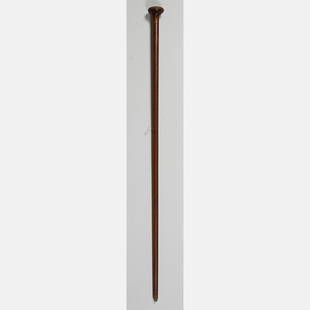 A Heywood Wakefield Oak Cane from the Century of: A Heywood Wakefield Oak Cane from the Century of Progress World's Fair, Chicago, 1933, Inscribed on top, 'More than a Century of Progress, 1826 to 1933, Heywood Wakefield Co.' H: 33 3/4 in.