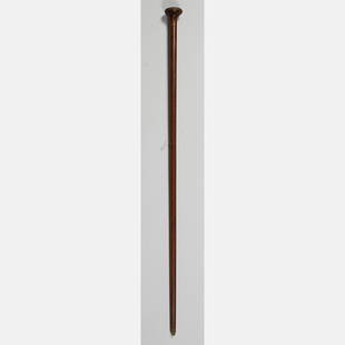 A Heywood Wakefield Oak Cane from the Century of: A Heywood Wakefield Oak Cane from the Century of Progress World's Fair, Chicago, 1933, Inscribed on top, 'More than a Century of Progress, 1826 to 1933, Heywood Wakefield Co.' H: 33 3/4 in.