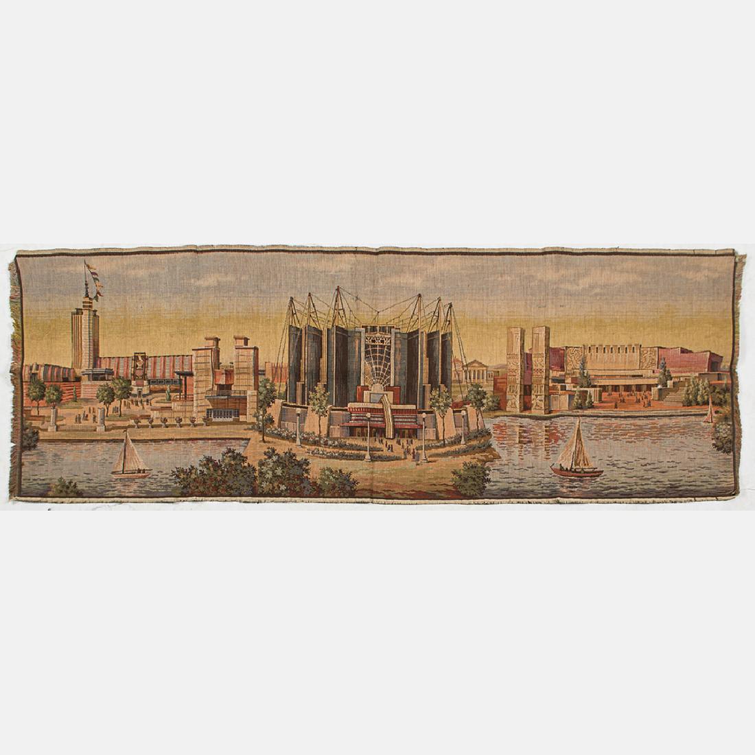 A Woven Wool Tapestry from the Century of Progress (1 of 4)